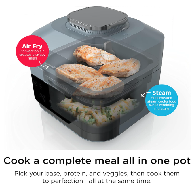 Ninja Speedi - Rapid Cooker Air Fryer 6-qt. Capacity 10-in-1 Functionality - Complete Meal in one pot